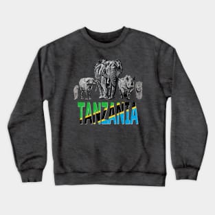 Africa's Big 5 Animals for Tanzanians Crewneck Sweatshirt